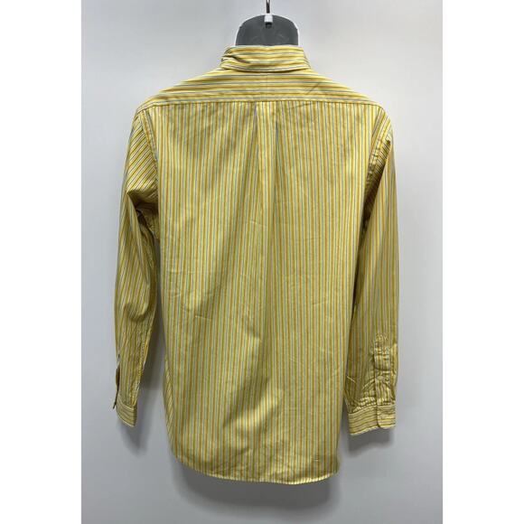 RALPH LAUREN CLASSIC FIT BUTTON UP LONG SLEEVE STRIPE YELLOW/BLUE SHIRT Medium - Picture 5 of 7